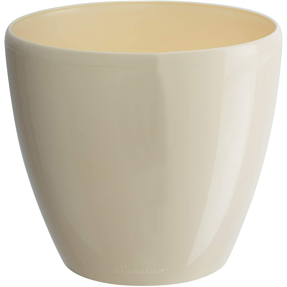 Indoor Flower Pot Self Watering Planter Deco 5.5" Cream Santino Free Shipping